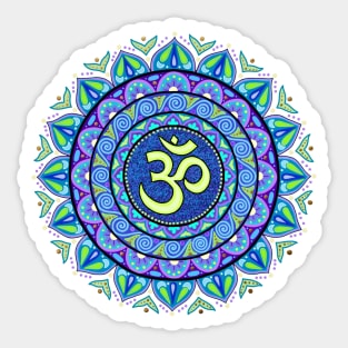 Glowing Om Mandala Sticker